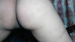 Stunning thick ass babe dildo banging at home