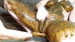 Nice curvy lesbians rubbing shit all over
