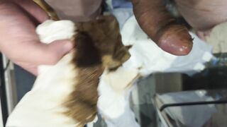 Diaper mess - changing out of a messy diaper