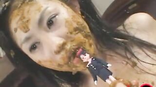 Japanese lovely girl covered in shit