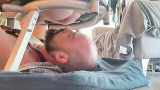 Feeding a Bald turd licker