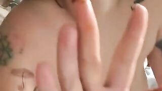 Brunette babe ass fingering and licking