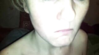 Mature skinny slut eating shit