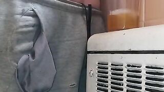 Beautiful thick booty shit closeup