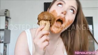 Ice Cream Cone Deep In Asshole