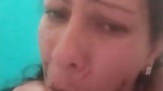 Mature whore eating shit