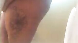 Ebony lady and hot shit POV