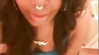 Pretty Ebony Shitting On Toilet POV