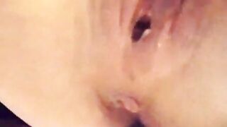 Nasty bitch teasing and pussy fingering solo