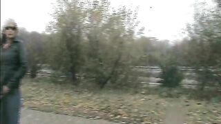 Several girls take turns pooping outdoor