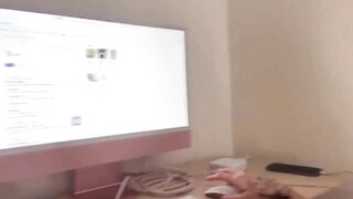 Sexy girl eating shit with dog food