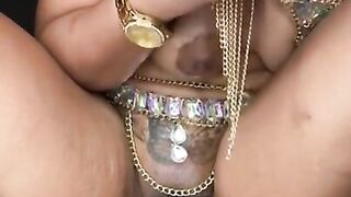 Hairy sexy latina babe dildo fucking