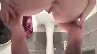 Shit and food play with dildo