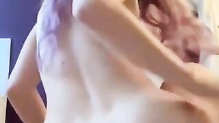 Cute teeny girl teasing and pooping