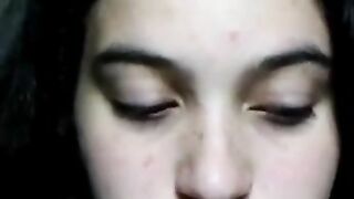 Shit swallowing brunette babe