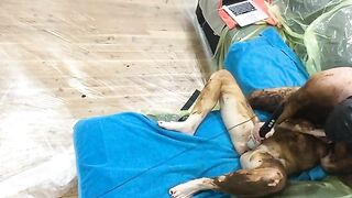 Slut get scat covered, fucking and cum