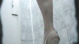 Quick poop in a public toilet