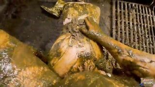 After Work Pleasure in cowshit fuck