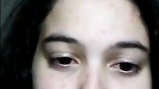 Girl chewing and swallowing shit