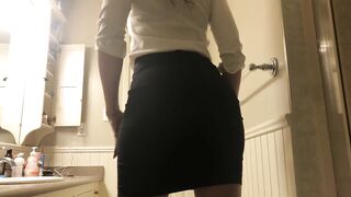 Stunning office slut and hot shit