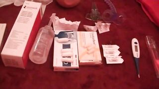 Closeup Treatment with laxative suppositories