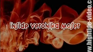 Naked woman licks the floor in a pile of shit