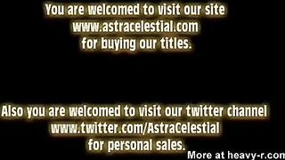 Two chicks fuck in a kiddie pool and in a bed while playing with a dog