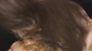 Woman eats shit straight from another woman's ass