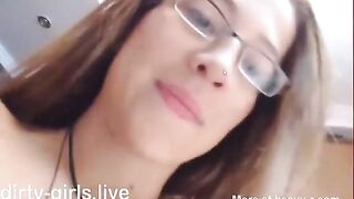 Girl takes a shit in a doghouse with teddy bear watching