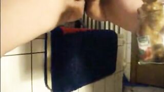 Woman fills her ass with piss in a jar and drinks it