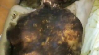 Slutty girl Veronika masturbates with shit