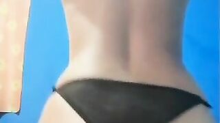 Cute girl poops her panties while dancing around