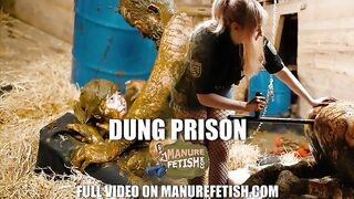 Dung Prison - pegging and fucking in the cowshit