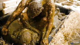 Dung Prison - pegging and fucking in the cowshit