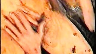 Nasty naked lesbians in hot scat group play