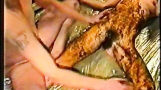 Hairy wife getting scat fuck and smearing shit