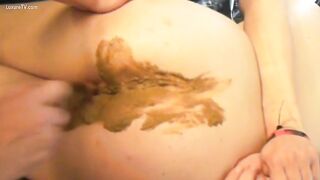 Female slave forced to eat shit