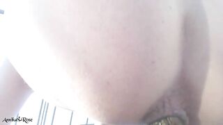 German Milf takes a dump on the balcony