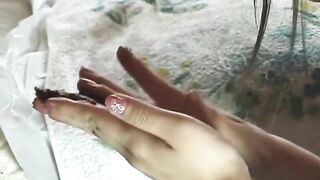 Yummy lady shit smearing session