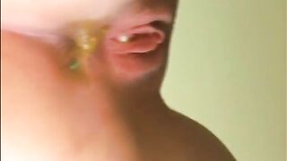 Brunette shitting diarrhea doggystyle