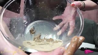 Lovely blonde girlfriend ass toying