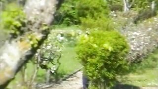 Curvy busty lady smearing shit