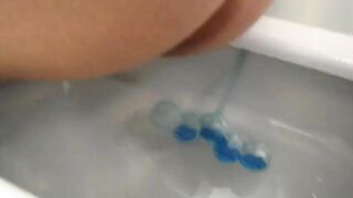 Making nice mess in the toilet