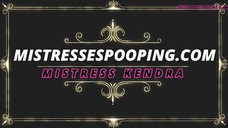 Mistress Kendra masturbates and poop