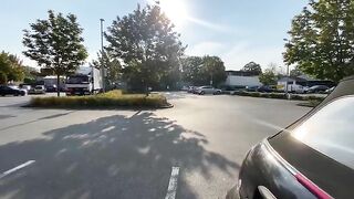 Seudtcive blonde shits for her lover in the public