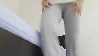 Massive wet dump in sweatpants