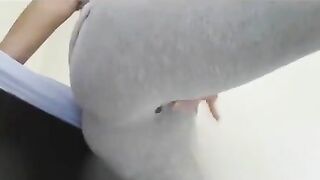 Massive wet dump in sweatpants