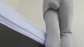 Massive wet dump in sweatpants