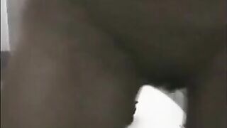 Milf in lingerie ass toying with dildo full of shit