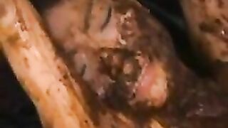 Japanese slut eating loads of shit